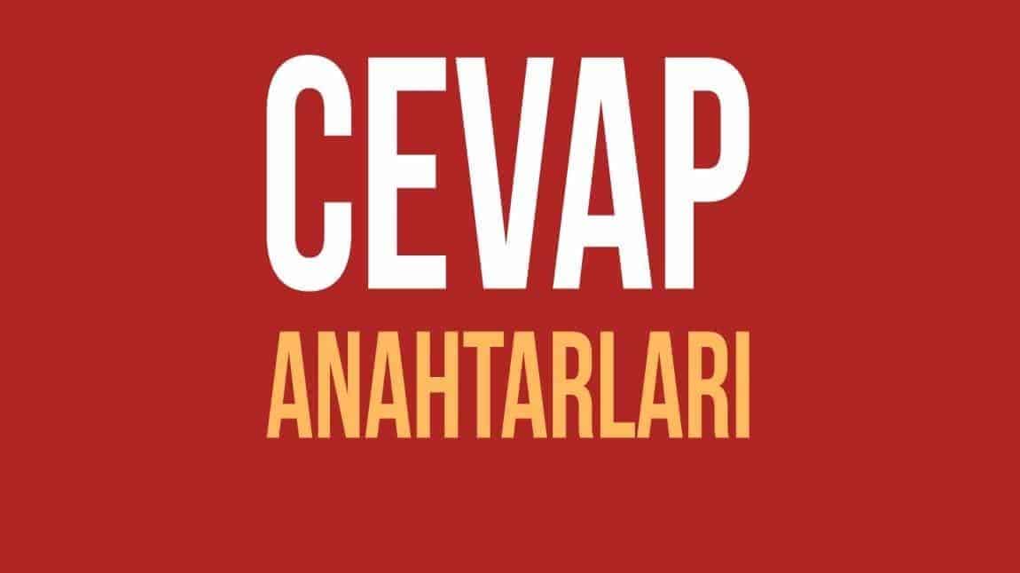 5. SINIF ÖN KAYIT KABUL SINAVI CEVAP ANAHTARI